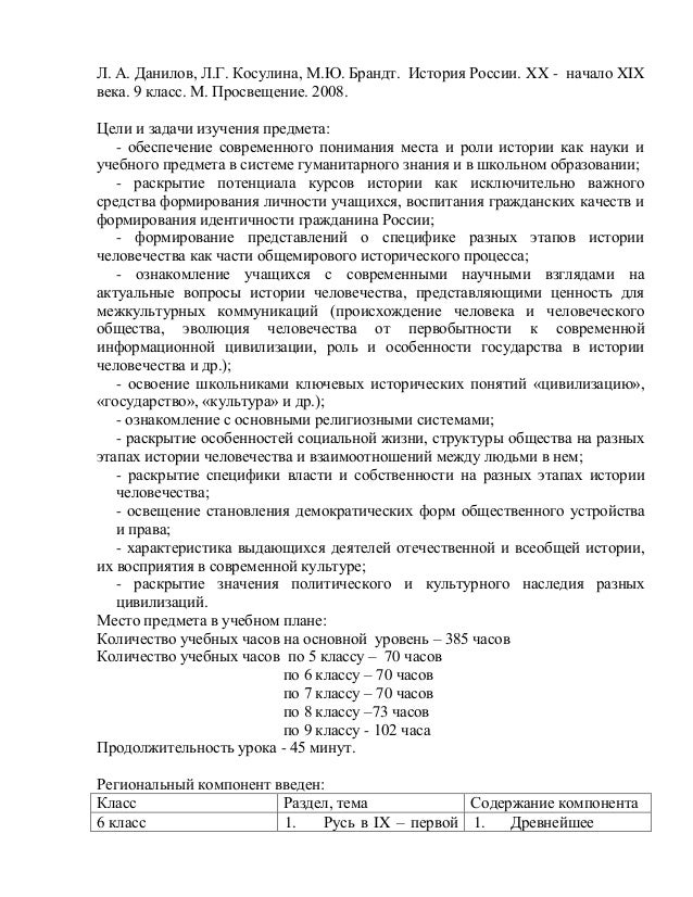 gdz по истории россии 9 класс по данил а.а л.г косулина м.ю брандт