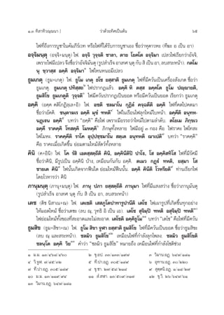 Ò.Û ∑‘ “∑‘«≥⁄≥π“ ] «à“¥â«¬∑‘»‡ªìπµâπ 69
‰ø∑’Ë∂÷ß°“√∫Ÿ™“„π§—¡¿’√å‡«∑ À√◊Õ‰ø∑’Ë‰¥â√—∫°“√∫Ÿ™“‡Õß ™◊ËÕ«à“Àÿµ“«À– (∑’¶– Õ ‡ªìπ Õ“)
Õ®⁄®‘¡π⁄µÿ (Õ®⁄®‘+¡π⁄µÿ) ‰ø. Õ®⁄®‘ «ÿ®⁄®µ‘ ™“≈“, µ“¬ ‚¬§‚µ Õ®⁄®‘¡“ ‡ª≈«‰ø‡√’¬°«à“Õ—®®‘,
‡æ√“–‰ø¡’‡ª≈« ®÷ß™◊ËÕ«à“Õ—®®‘¡—πµÿ (√Ÿª ”‡√Á® Õ“‡∑» π⁄µÿ °—∫  ‘ ‡ªìπ Õ“, ≈∫ √–Àπâ“). °µ‚¡
πÿ ¢⁄«“ ⁄  Õ§⁄§‘ Õ®⁄®‘¡“Ò
‰ø‰ÀπÀπÕ¡’‡ª≈«
∏Ÿ¡‡°µÿ (∏Ÿ¡+‡°µÿ) ‰ø. ∏Ÿ‚¡ ‡°µÿ ∏‚™ ¬ ⁄ “µ‘ ∏Ÿ¡‡°µÿ ‰ø∑’Ë¡’§«—π‡ªìπ‡§√◊ËÕß —ß‡°µ ™◊ËÕ«à“
∏Ÿ¡‡°µÿ. ∏Ÿ¡‡°µÿ ª∑‘ ⁄ ∂Ú
‰øª√“°Ø·≈â«. Õ§⁄§‘ À‘ µ ⁄  Õ§⁄§‚µ ∏Ÿ‚¡ ªê⁄ê“¬µ‘,
∏Ÿ¡ ‘‚¢ ∏Ÿ¡‡°µŸµ‘ «ÿ®⁄®µ‘Û
‰ø¡’§«—πª√“°Ø‡ªìπ¬Õ¥ À√◊Õ¡’§«—π‡ªìπ¬Õ¥ ‡√’¬°«à“ ∏Ÿ¡‡°µÿ
Õ§⁄§‘ (Õ§⁄§ §µ‘‚°Ø‘≈⁄‡≈+Õ‘) ‰ø. Õ™µ‘ ™≈¡“‚π °ÿØ‘≈Ì §®⁄©µ’µ‘ Õ§⁄§‘ ‰ø∑’Ë§¥‰ª§¥¡“
™◊ËÕ«à“Õ—§§‘. ™π⁄µ“¶‡√ Õ§⁄§‘ ¡ÿ¢Ì ±Àµ‘Ù
‰ø„π‡√◊Õπ‰ø≈ÿ°‰À¡â„∫Àπâ“. Õ§⁄§’µ‘ Õπÿ∑À-
πØ˛‡üπ Õ§⁄§‘ı
∫∑«à“ çÕ§⁄§‘é §◊Õ‰ø ‡æ√“–¡’Õ√√∂«à“‰À¡â‰ªµ“¡≈”¥—∫. µ‚¬‡¡ ¿‘°⁄¢‡«
Õ§⁄§’ √“§§⁄§‘ ‚∑ §⁄§‘ ‚¡À§⁄§‘ˆ
¿‘°…ÿ∑—ÈßÀ≈“¬ ‰ø¡’Õ¬Ÿà Û °Õß §◊Õ ‰ø√“§– ‰ø‚∑ –
‰ø‚¡À–. √“§§⁄§’µ‘ √“‚§ Õÿª⁄ª™⁄™¡“‚π  µ⁄‡µ Õπÿ∑Àµ‘ ¨“‡ªµ‘˜
∫∑«à“ ç√“§§⁄§‘é
§◊Õ √“§–‡¡◊ËÕ‡°‘¥¢÷Èπ ¬àÕ¡µ“¡‰À¡â —µ«å∑—ÈßÀ≈“¬
§‘π‘ (§+Õ‘π‘) ‰ø. ‚§ √Ì ‘ ‡Õµ ⁄ µ⁄∂’µ‘ §‘π‘, Õ§⁄§‘π’µ‘ªî ª“‚ü, ‚  Õ§⁄§‘ ∑‘‚  ‰ø∑’Ë¡’√—»¡’
™◊ËÕ«à“§‘π‘, ¡’√Ÿª‡ªìπ Õ§⁄§‘π‘ ∫â“ß, ‡À¡◊Õπ°—π°—∫ Õ§⁄§‘. µ‡¡« °Ø˛üÌ ∑Àµ‘, ¬ ⁄¡“ ‚ 
™“¬‡µ §‘π‘¯
‰øπ—Èπ‡°‘¥®“°øóπ„¥ ¬àÕ¡‰À¡âøóππ—Èπ. Õ§⁄§‘ §‘π’µ‘ ‚«À√’¬µ‘˘
∑à“π‡√’¬°‰ø
‚¥¬‚«À“√«à“ §‘π‘
¿“πÿ¡π⁄µÿ (¿“πÿ+¡π⁄µÿ) ‰ø. ¿“πÿ ª¿“ ¬ ⁄ µ⁄∂’µ‘ ¿“πÿ¡“ ‰ø∑’Ë¡’· ß «à“ß ™◊ËÕ«à“¿“πÿ¡—πµÿ
(√Ÿª ”‡√Á® Õ“‡∑» π⁄µÿ °—∫  ‘ ‡ªìπ Õ“, ≈∫ √–Àπâ“)
‡µ™ (µ‘™ π‘ “‡π+≥) ‰ø. ‡µ‡™µ‘ ‡  ¿Ÿ‚µª“∑“√Ÿª“π’µ‘ ‡µ‚™ ‰ø‡º“√Ÿª∑’Ë‡°‘¥¢÷Èπ∑ÿ°Õ¬à“ß
„Àâ¡Õ¥‰À¡â ™◊ËÕ«à“‡µ™– (≈∫ ≥⁄, «ÿ∑∏‘ Õ‘ ‡ªìπ ‡Õ). ‡µ‚™  ÿ®‘¡⁄ªî ±Àµ‘ Õ ÿ®‘¡⁄ªî ±Àµ‘Ò
‰ø¬àÕ¡‰À¡â∑—Èß¢Õß∑’Ë –Õ“¥·≈–‰¡à –Õ“¥. ‡µ‚™µ‘ Õ§⁄§‘∏Ÿ‚¡ÒÒ
∫∑«à“ç‡µ‚™é§◊Õ‰ø∑’Ë¡’§«—π
∏Ÿ¡ ‘¢ (∏Ÿ¡+ ‘¢“+≥) ‰ø. ∏Ÿ‚¡  ‘¢“ ®ŸÃ“ ¬ ⁄ “µ‘ ∏Ÿ¡ ‘‚¢ ‰ø∑’Ë¡’§«—π‡ªìπ¬Õ¥ ™◊ËÕ«à“∏Ÿ¡ ‘¢–
(≈∫ ≥⁄ ·≈– √–Àπâ“). ™≈¡‘« ∏Ÿ¡ ‘‚¢ÒÚ
‡À¡◊Õπ‰ø∑’Ë°”≈—ß≈ÿ°‚æ≈ß. ™≈¡‘« ∏Ÿ¡ ‘‚¢µ‘
™≈π⁄‚µ Õ§⁄§‘ «‘¬ÒÛ
§”«à“ ç™≈¡‘« ∏Ÿ¡ ‘‚¢é À¡“¬∂÷ß ‡À¡◊Õπ‰ø∑’Ë°”≈—ß‚™µ‘™à«ß
Ò ¡.¡. ÒÛ/Ùˆ¯/Ùˆ Ú ¢ÿ.Õª. ÛÛ/ÒÛÛ/Ò˘˜ Û «‘¡“π.ÕØ˛. ˆÙ˜/Ò¯Ò
Ù «‘.®ŸÃ. ˜/¯ı/ÛÚ ı ∑’.ª“.ÕØ˛. Ûı/Ò¯˘ ˆ Õÿ∑“π.ÕØ˛. Û/ÚÚ
˜ ∑’.ª“.ÕØ˛. Ûı/Ò¯˘ ¯ ¢ÿ.™“. Ú˜/ı¯/ÚÒ¯ ˘  ÿµ⁄µπ‘.ÕØ˛. Ò/Ò¯/Ú˜
Ò ¡.¡. ÒÛ/ÒÒ˘/˘Ù ÒÒ  Ì. Ã“. ÒÛ/ı˘/ÛÒ˜ ÒÚ ¢ÿ.«‘. Úˆ/ˆÙ˜/ˆÒ
ÒÛ «‘¡“π.ÕØ˛. ˆÙ˜/Ò¯Ò
 