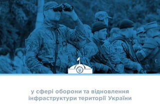 у сфері оборони та відновлення
інфраструктури території України
 