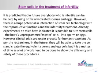 Stem cells in the treatment of infertility | PPTX