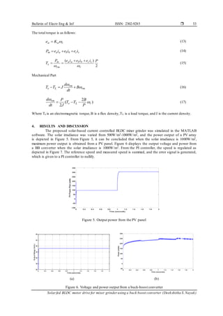 Solar fed BLDC motor drive for mixer grinder using a buck-boost ...