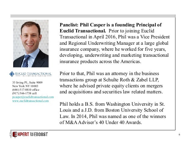M&amp;A Risk Allocation Representations and Warranties Insurance.