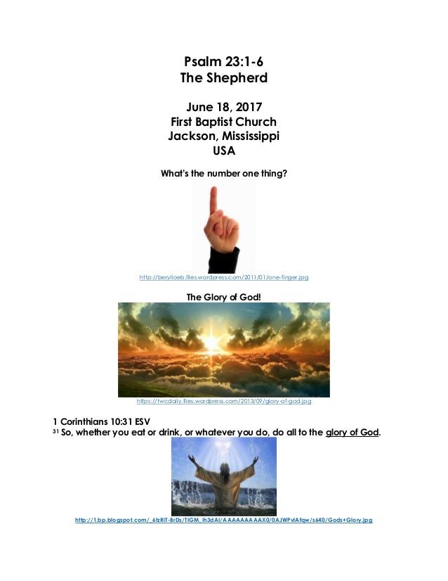 06 18 17 Psalm 231 6 The Shepherd