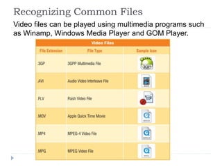 Common Files And Software Working with Files | PPTX