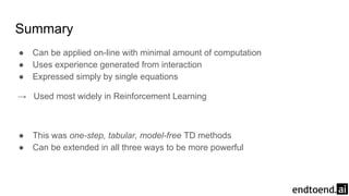 Reinforcement Learning 6. Temporal Difference Learning | PDF