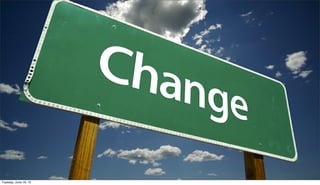 Our jobs keep changing



Tuesday, June 19, 12
 