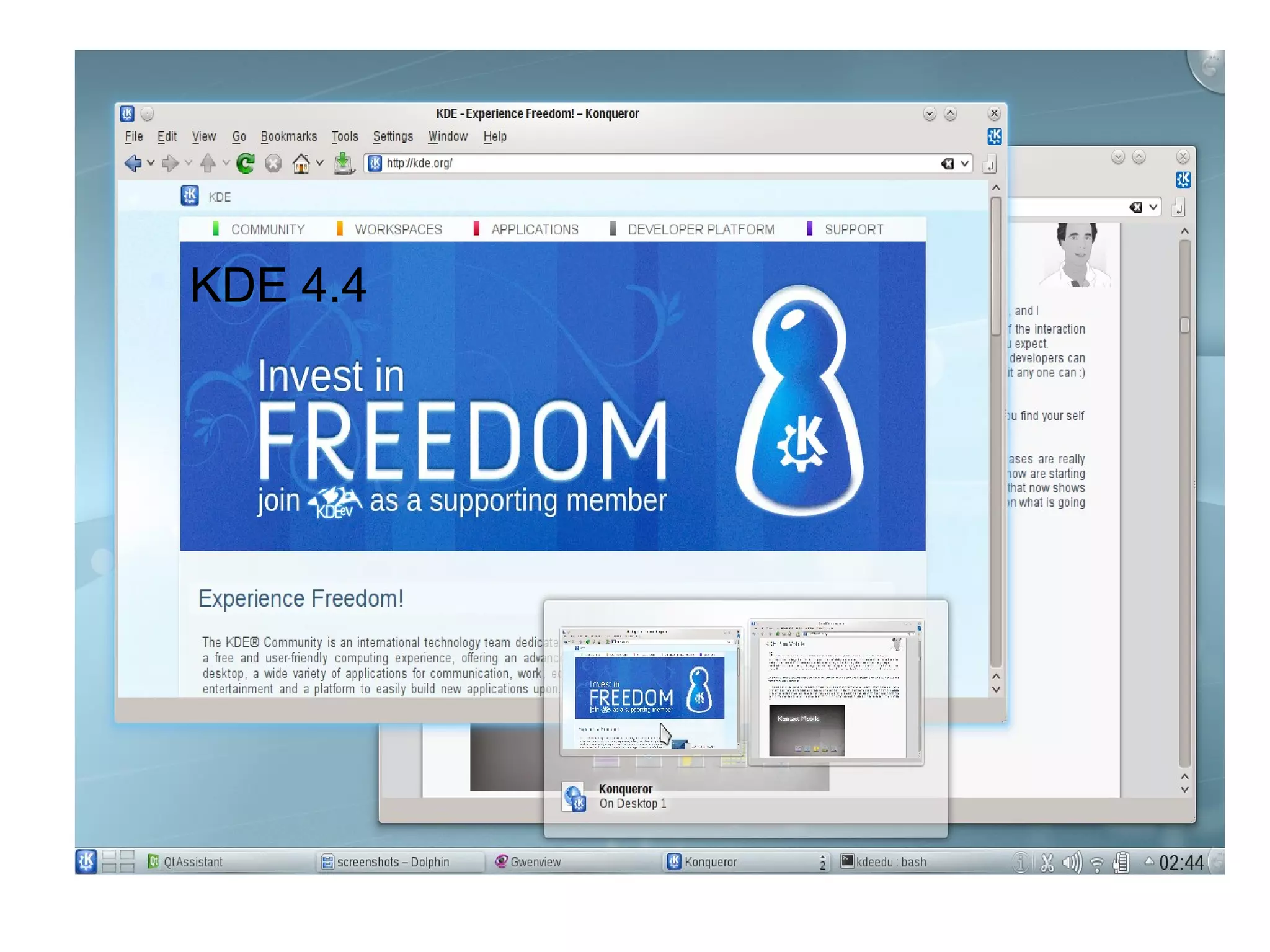  KDE 4.4
 