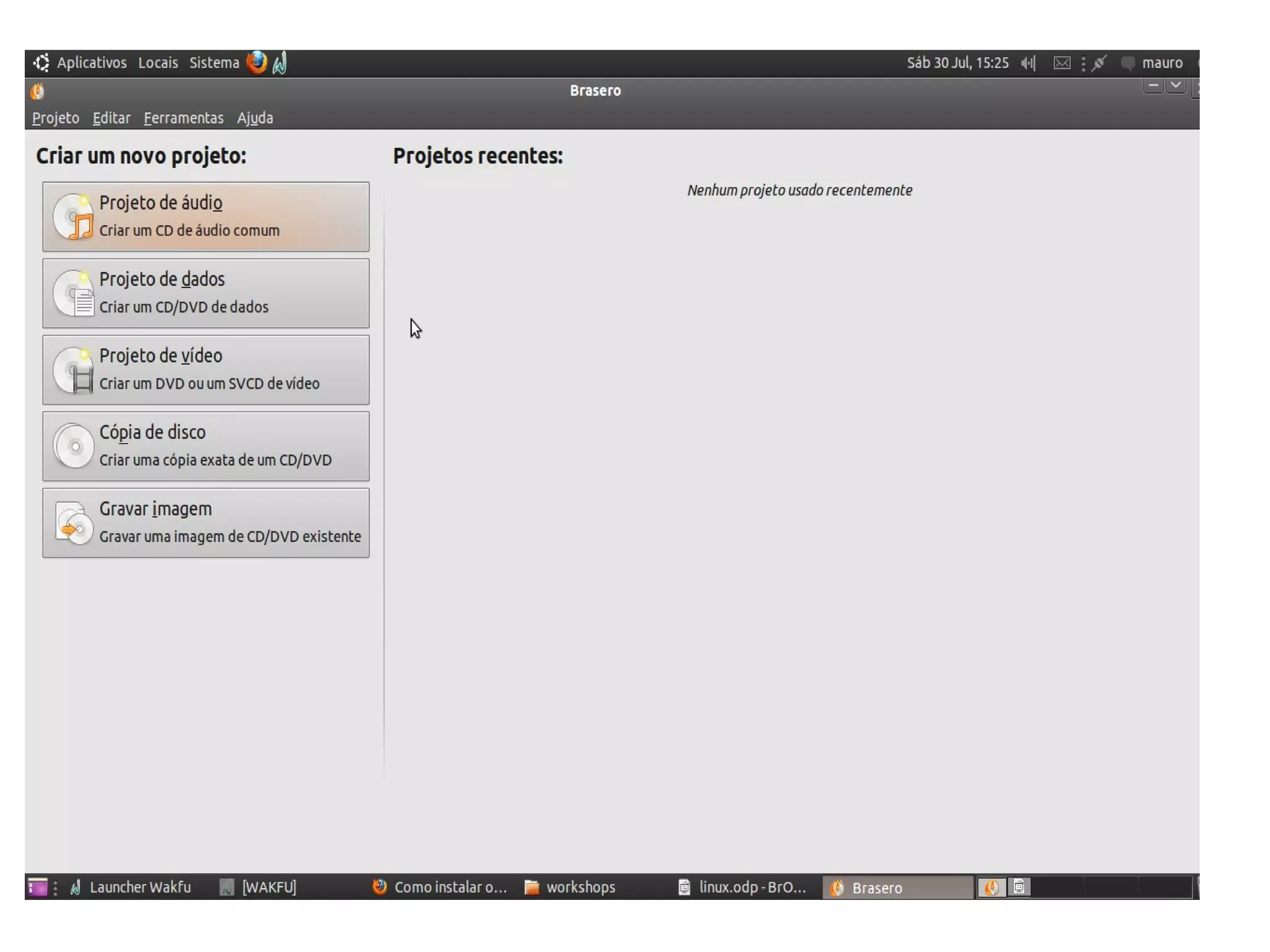 Programas Linux X Programas
Windows
 Nero - K3b – Braseiro
 