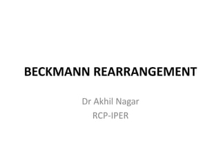 BECKMANN REARRANGEMENT
Dr Akhil Nagar
RCP-IPER
 