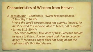 06 21 20 Proverb 3 21 35 And James 3 13 18 Two Types Of Wisdom