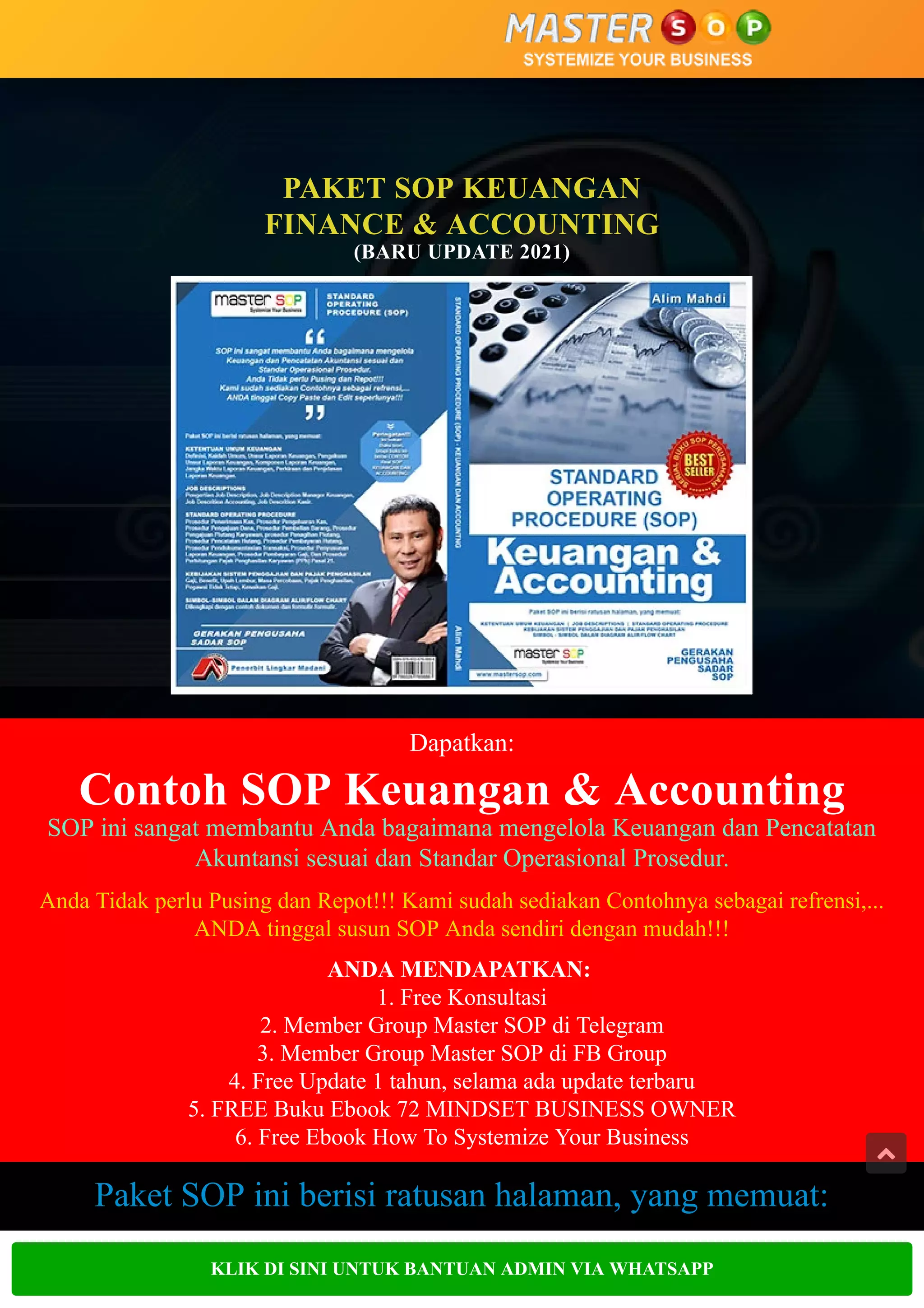 Pusing Operasional #06. Contoh SOP Keuangan dan Accounting - Master SOP | PDF