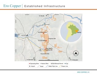 Ero Copper | Es tablis hed Infras tru c t u re
ERO COPPER | 21
 