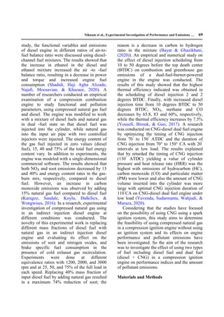 Experimental Investigation of Performance and Emissions of a ...