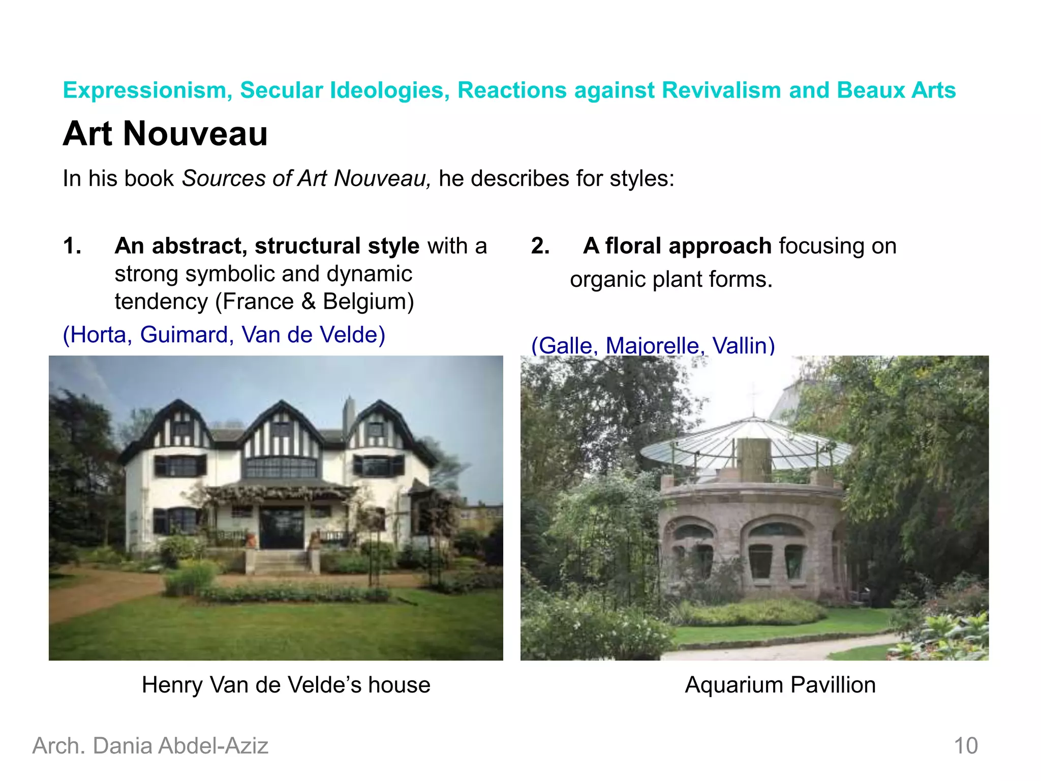 history of contemporary architecture - 06. Art Nouveau - Part 1.ppt