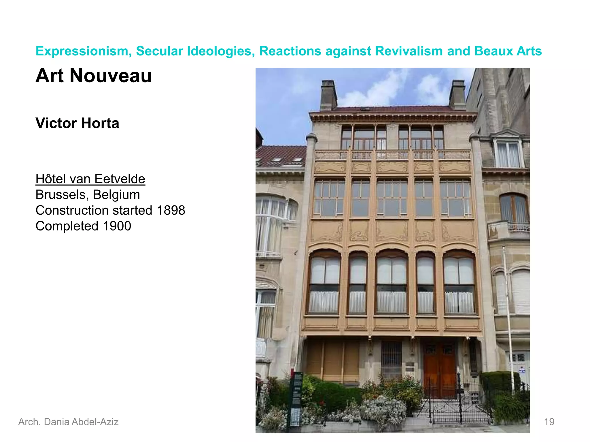 history of contemporary architecture - 06. Art Nouveau - Part 1.ppt