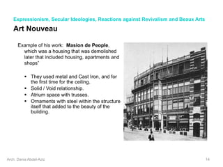 history of contemporary architecture - 06. Art Nouveau - Part 1.ppt