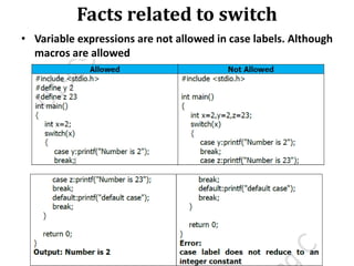 SWITCH CASE STATEMENT IN C | PPT