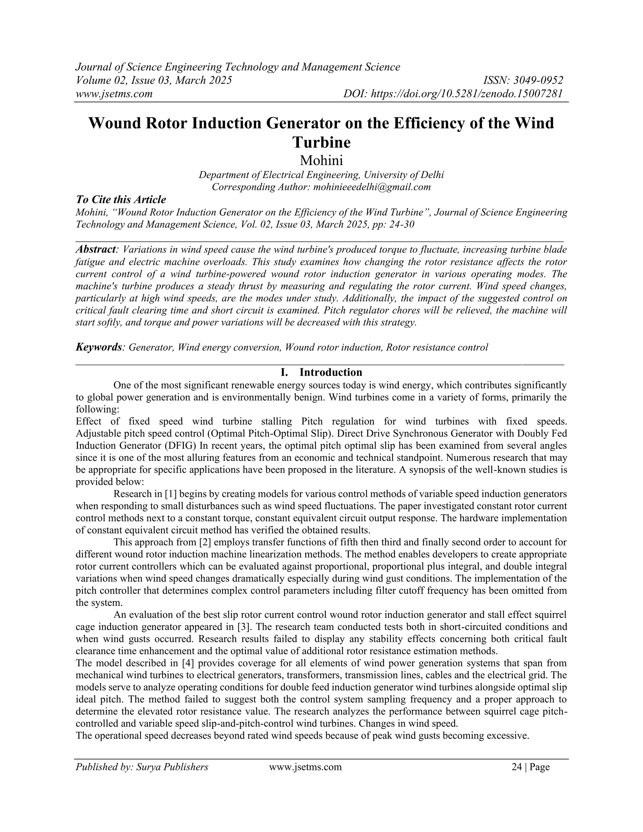06. Wound Rotor Induction Generator on the Efficiency of the Wind ...