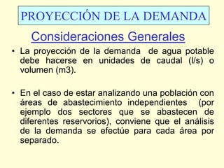 ESTUDIO DE DEMANDA PARA DISEÑOS DE AGUA POTABLE | PDF