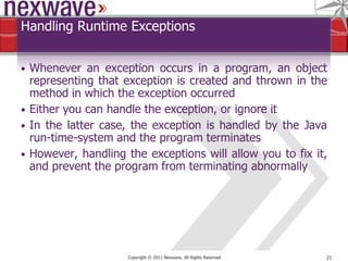 06.J2SE_Exception Handling.pdf exception Handling | PDF