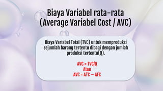 Biaya Variabel Rata Rata Konsep Biaya, Penerimaan dan Laba untuk Prodi D3 | PDF