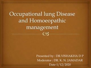 Presented by : DR.VISHAKHA D P
Moderator : DR. K. N. JAMADAR
Date-1/12/2020
 