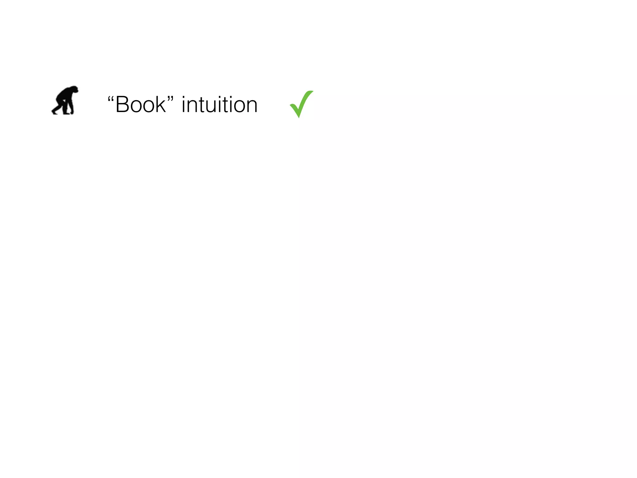 “Book” intuition ✓
 