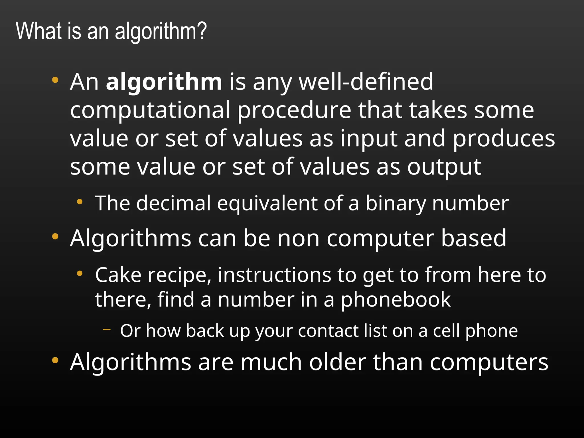 Presentation for the Introductory topic of Algorithms | PPT