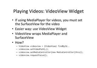 Android Multimedia Support | PDF