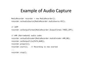 Android Multimedia Support | PDF