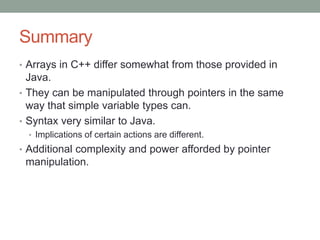 2CPP06 - Arrays and Pointers | PPT