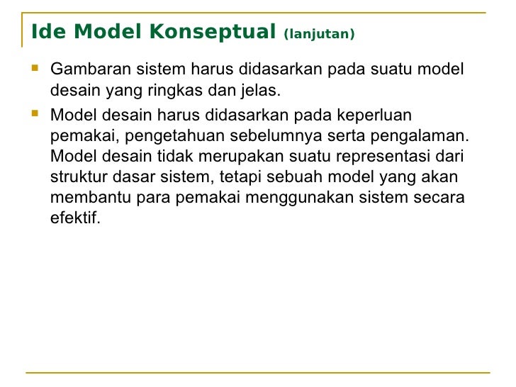 Interaksi Manusia dan Komputer : Conceptual Model
