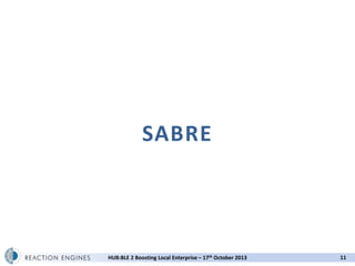 SABRE

HUB:BLE 2 Boosting Local Enterprise – 17th October 2013

11

 