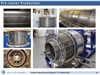 P r e - c o o l e r P r o d u c2nd o nSpace Propulsion Workshop
t i UK

HUB:BLE 2 Boosting Local Enterprise – 17th October 2013

15

 