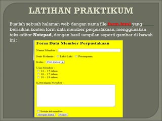 06 elemen form pada html | PPT