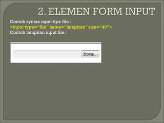 06 elemen form pada html | PPT