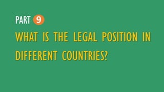 WHAT IS THE LEGAL POSITION IN
DIFFERENT COUNTRIES?
9PART
 
