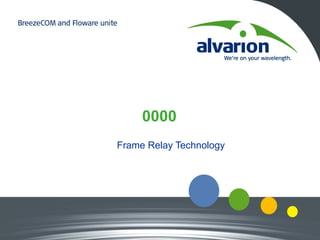 0000
Frame Relay Technology
 