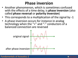 Alexis Baskind
• Another phenomenon, which is sometimes confused
with the effects of a time delay, is phase inversion (als...