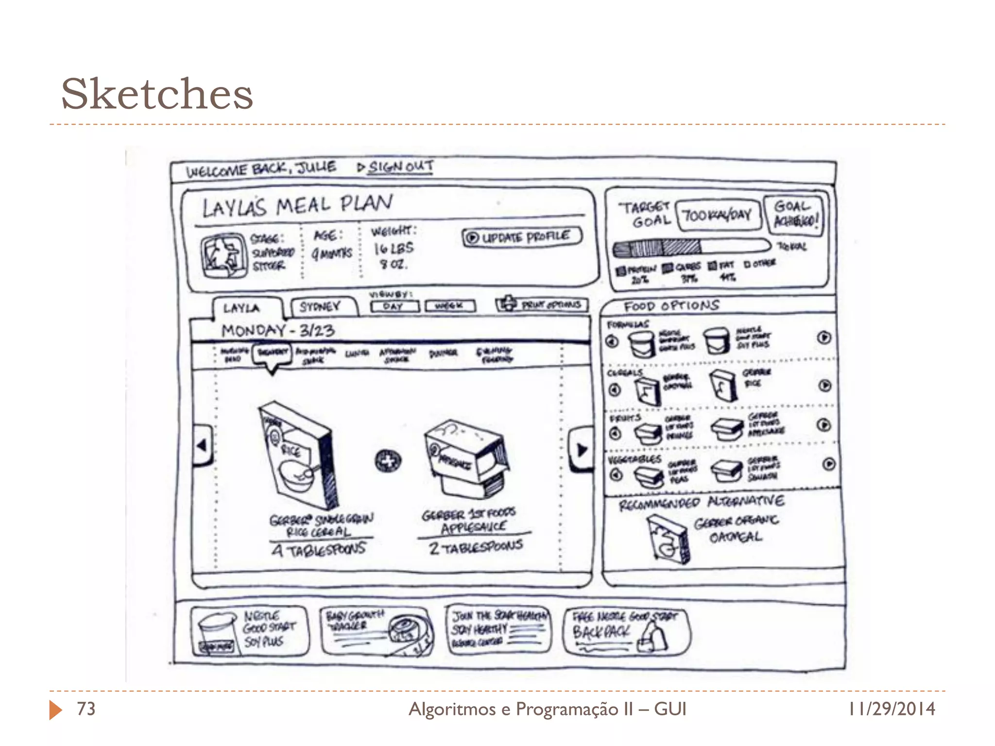 Sketches 
11/29/2014 
Algoritmos e Programação II – GUI 
73  