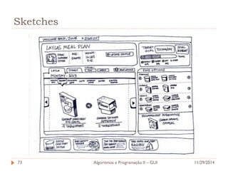 Sketches 
11/29/2014 
Algoritmos e Programação II – GUI 
73  