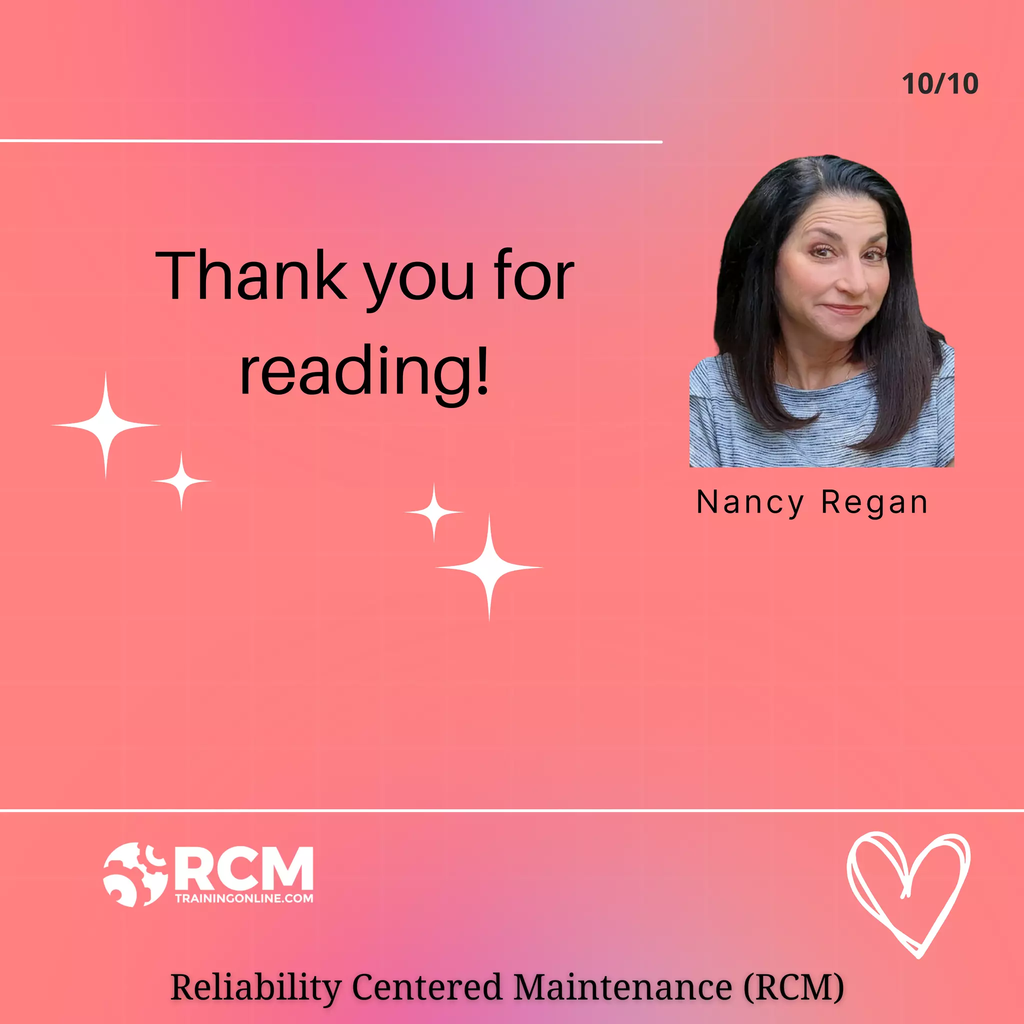 Thank you for
reading!
Nancy Regan
10/10