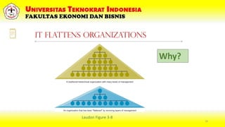 10
IT Flattens Organizations
Laudon Figure 3-8
Why?
 