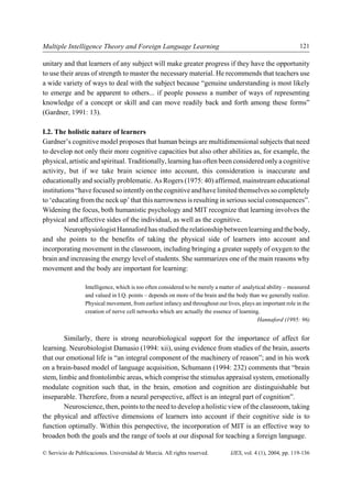 Multiple Intelligence Theory and Foreign Language Learning: A Brain ...
