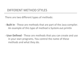 06 java methods | PPT