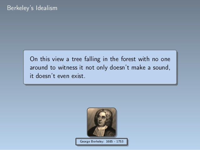 george berkeley s view that to be is to be perceived Berkeley opposed it by saying that the book is still there, and is still perceivable, even if it’s not being currently perceived by an individual in addition to his contributions to philosophy, berkeley was also very influential in the development of mathematics and philosophy of physics. george berkeley s view that to be is to be perceived Berkeley opposed it by saying that the book is still there, and is still perceivable, even if it’s not being currently perceived by an individual in addition to his contributions to philosophy, berkeley was also very influential in the development of mathematics and philosophy of physics.