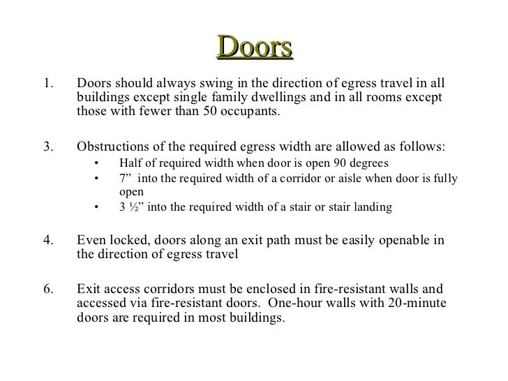 Building Code Egress