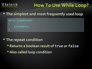 While Boolean 06 Loops | PPT