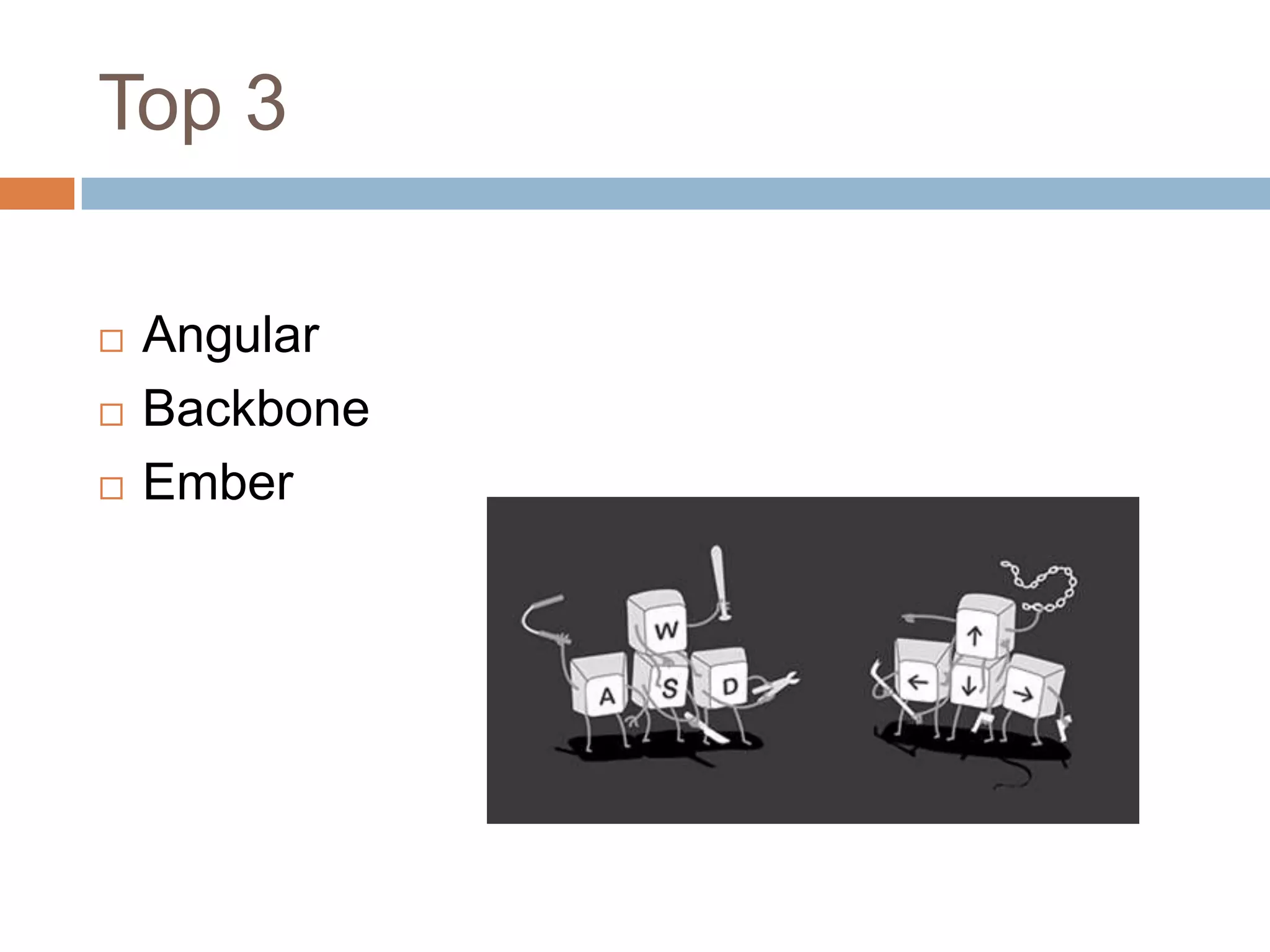 Top 3

   Angular
   Backbone
   Ember
 