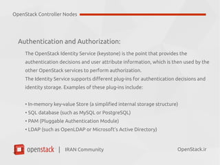IRAN Community| OpenStack.ir
Iran OpenStack Community
OpenStack Controller Nodes
 